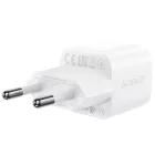 Acefast A77 Mini Hálózati Töltő GaN 30W + C-C Kábel - Fehér