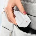 Acefast A77 Mini Hálózati Töltő GaN 30W + C-C Kábel - Fehér