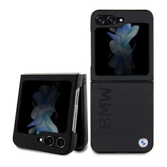 Samsung Galaxy Z Flip 5 Tok - BMW Leather Hot Stamp - Fekete