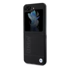 Samsung Galaxy Z Flip 5 Tok - BMW Leather Hot Stamp - Fekete