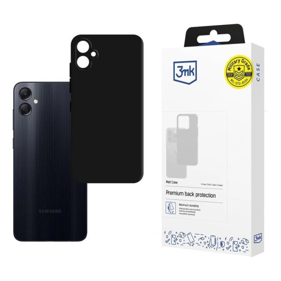 Samsung Galaxy A05 Tok - 3mk Matt Case - Fekete