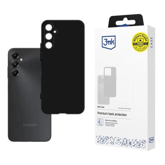 Samsung Galaxy A05s Tok - 3mk Matt Case - Fekete