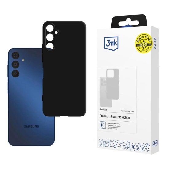 Samsung Galaxy A15 5G - 3mk Matt Case - Fekete
