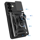 Samsung Galaxy S24+ Plus Tok - Hybrid Armor Camshield - Fekete