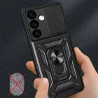 Samsung Galaxy S24+ Plus Tok - Hybrid Armor Camshield - Fekete