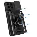 Samsung Galaxy S24 Ultra Tok - Hybrid Armor Camshield - Fekete
