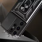 Samsung Galaxy S24 Ultra Tok - Hybrid Armor Camshield - Fekete