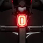 Rockbros Q2S Újratölthető Hátsó Kerékpárlámpa - Smart Stop System - Fekete