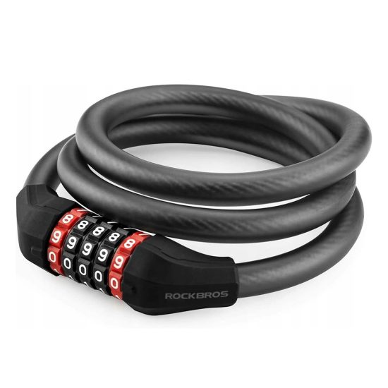 Rockbros RKS507-1BK Számzáras Kerékpárzár