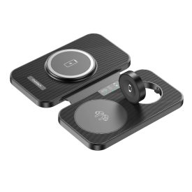 Choetech T616-F 3in1 Induktív Töltő Apple és Samsung Készülékekhez - Fekete   Choetech T616-F 3in1 Induktív Töltő Apple és Samsung Készülékekhez - Fekete