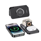 Choetech T616-F 3in1 Induktív Töltő Apple és Samsung Készülékekhez - Fekete