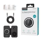 Choetech T616-F 3in1 Induktív Töltő Apple és Samsung Készülékekhez - Fekete