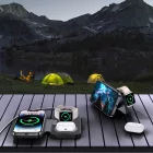 Choetech T616-F 3in1 Induktív Töltő Apple és Samsung Készülékekhez - Fekete