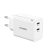 Choetech GaN Hálózati Töltő PD 65W - 2x USB-C - Fehér