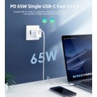 Choetech GaN Hálózati Töltő PD 65W - 2x USB-C - Fehér