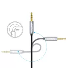 Choetech Audio Kábel AUX002 Mini Jack 3.5mm 1.2m - Fekete