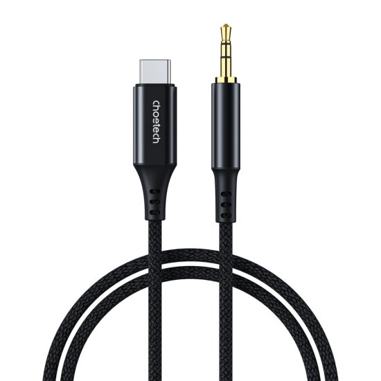 Choetech USB-C - 3.5mm Mini Jack Kábel - 2m - Fekete