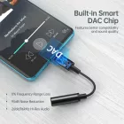 Choetech AUX003 USB-C / 3.5mm Audio Adapter DAC - Fekete