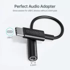 Choetech AUX003 USB-C / 3.5mm Audio Adapter DAC - Fekete
