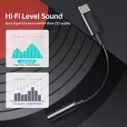 Choetech AUX003 USB-C / 3.5mm Audio Adapter DAC - Fekete