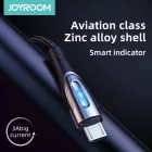 Joyroom USB-A - micro USB Kábel - 2m 3A - Töltésjelzővel - Fekete