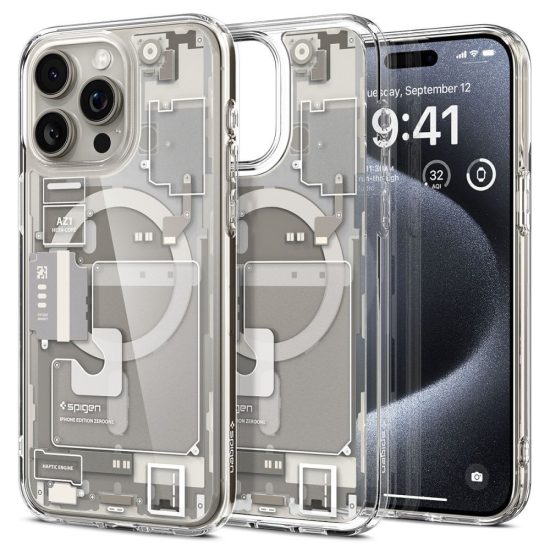 iPhone 15 Pro Tok - Spigen Ultra Hybrid MagFit - Zero One Titán
