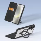 Samsung Galaxy S24 Tok - Dux Ducis Skin X Pro + MagSafe Gyűrűs Állvány - Fekete