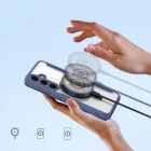 Samsung Galaxy S24 Tok - Dux Ducis Skin X Pro + MagSafe Gyűrűs Állvány - Kék