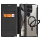 Samsung Galaxy S24 Ultra Tok - Dux Ducis Skin X Pro + MagSafe Gyűrűs Állvány - Fekete