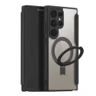 Samsung Galaxy S24 Ultra Tok - Dux Ducis Skin X Pro + MagSafe Gyűrűs Állvány - Fekete