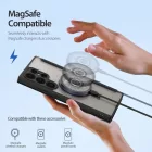 Samsung Galaxy S24 Ultra Tok - Dux Ducis Skin X Pro + MagSafe Gyűrűs Állvány - Fekete