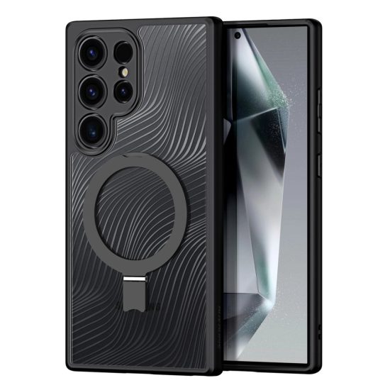 Samsung Galaxy S24 Ultra Tok - Dux Ducis Aimo Mag Támasztékkal - Fekete