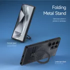 Samsung Galaxy S24 Ultra Tok - Dux Ducis Aimo Mag Támasztékkal - Fekete