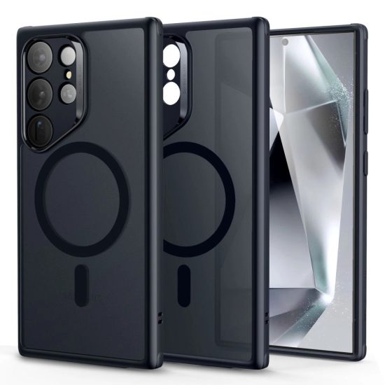 Samsung Galaxy S24 Ultra Tok - ESR Classic Hybrid Halolock - Áttetsző-Fekete