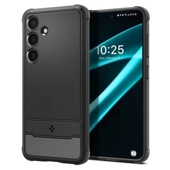 Samsung Galaxy S24+ Plus Tok - Spigen Rugged Armor - Fekete