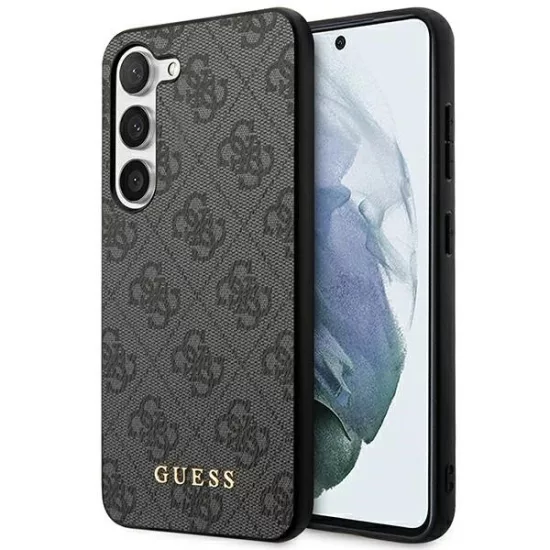 Samsung Galaxy S24+ Plus Tok - Guess 4G Metal Gold Logo - Fekete