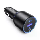 Ugreen CD293 Autós Töltő 130W - 2x USB-C + 1x USB-A - Fekete