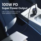 Ugreen CD293 Autós Töltő 130W - 2x USB-C + 1x USB-A - Fekete