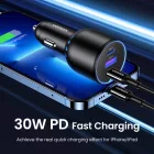 Ugreen CD293 Autós Töltő 130W - 2x USB-C + 1x USB-A - Fekete