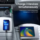 Ugreen CD293 Autós Töltő 130W - 2x USB-C + 1x USB-A - Fekete