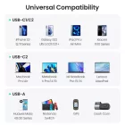 Ugreen CD293 Autós Töltő 130W - 2x USB-C + 1x USB-A - Fekete