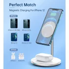 Choetech T581-F 2in1 Mágneses Qi/MagSafe Töltő - Fehér