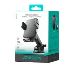 Joyroom JR-ZS219 Autós Tartó és 15W Induktív Töltő - Tapadókorongos - Fekete