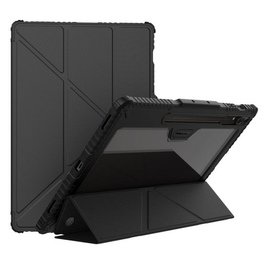 Samsung Galaxy Tab S9+ Plus Tok - Nillkin Bumper Leather Case Pro - Fekete