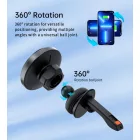 Choetech T204-F Mágneses Autós Tartó + 15W Vezeték Nélküli Töltő - Fekete