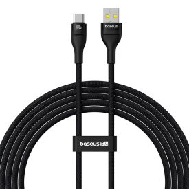 Baseus Flash 2 USB-A - USB-C Kábel - 2m 5A 100W - Fekete Baseus Flash 2 USB-A - USB-C Kábel - 2m 5A 100W - Fekete