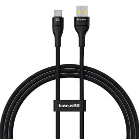 Baseus Flash 2 USB-A - USB-C Kábel - 1m 5A 100W - Fekete Baseus Flash 2 USB-A - USB-C Kábel - 1m 5A 100W - Fekete