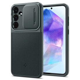 Samsung Galaxy A55 5G Tok - Spigen Optik Armor - Zöld