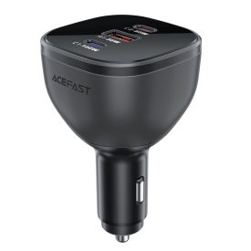   Acefast B14 Autós Töltő 165W - 2x USB-C + 1x USB-A - Fekete