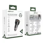Acefast B12 Autós Töltő 60W - USB-A + USB-C - Fekete